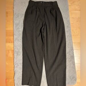 Zara Women's Charcoal Pinstripe Dress Pants